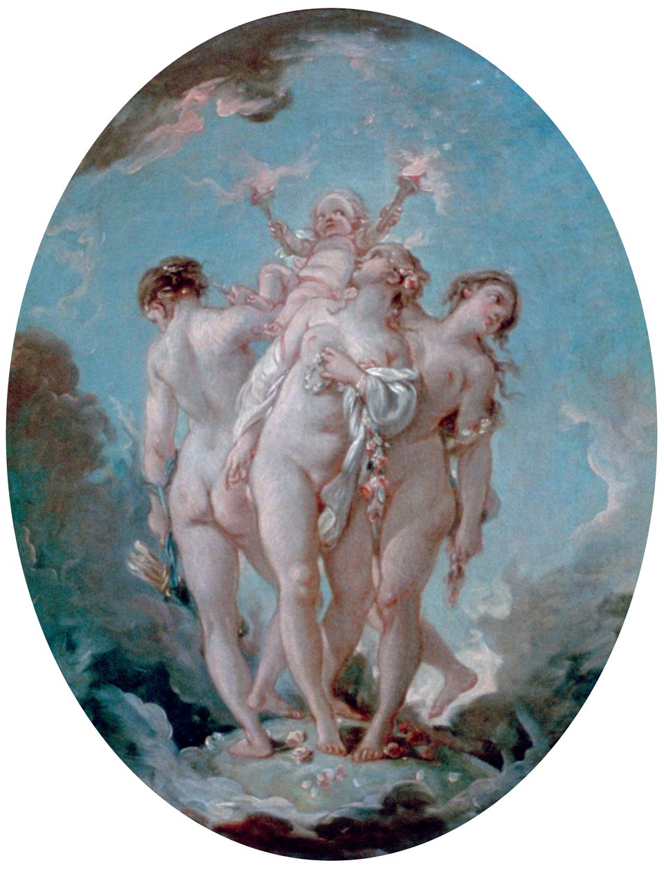 Tři Grácie, c1725-1770 od François Boucher