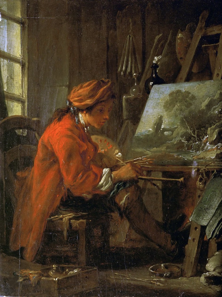 Malíř ve svém ateliéru Autoportrét, cca 1730. od François Boucher