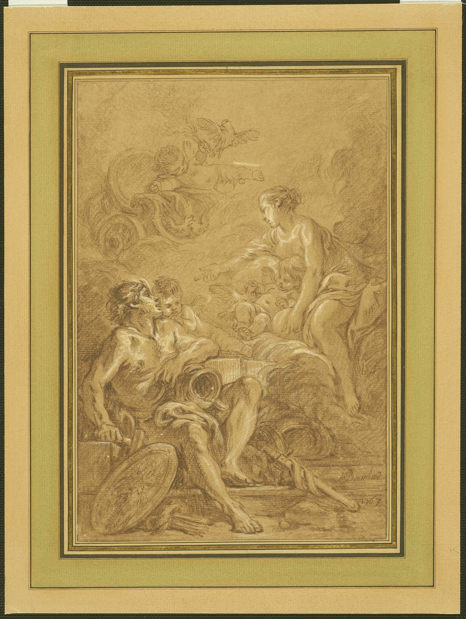 Venuše přikazuje Vulkánovi, aby vyrobil zbraně pro Aenea od François Boucher