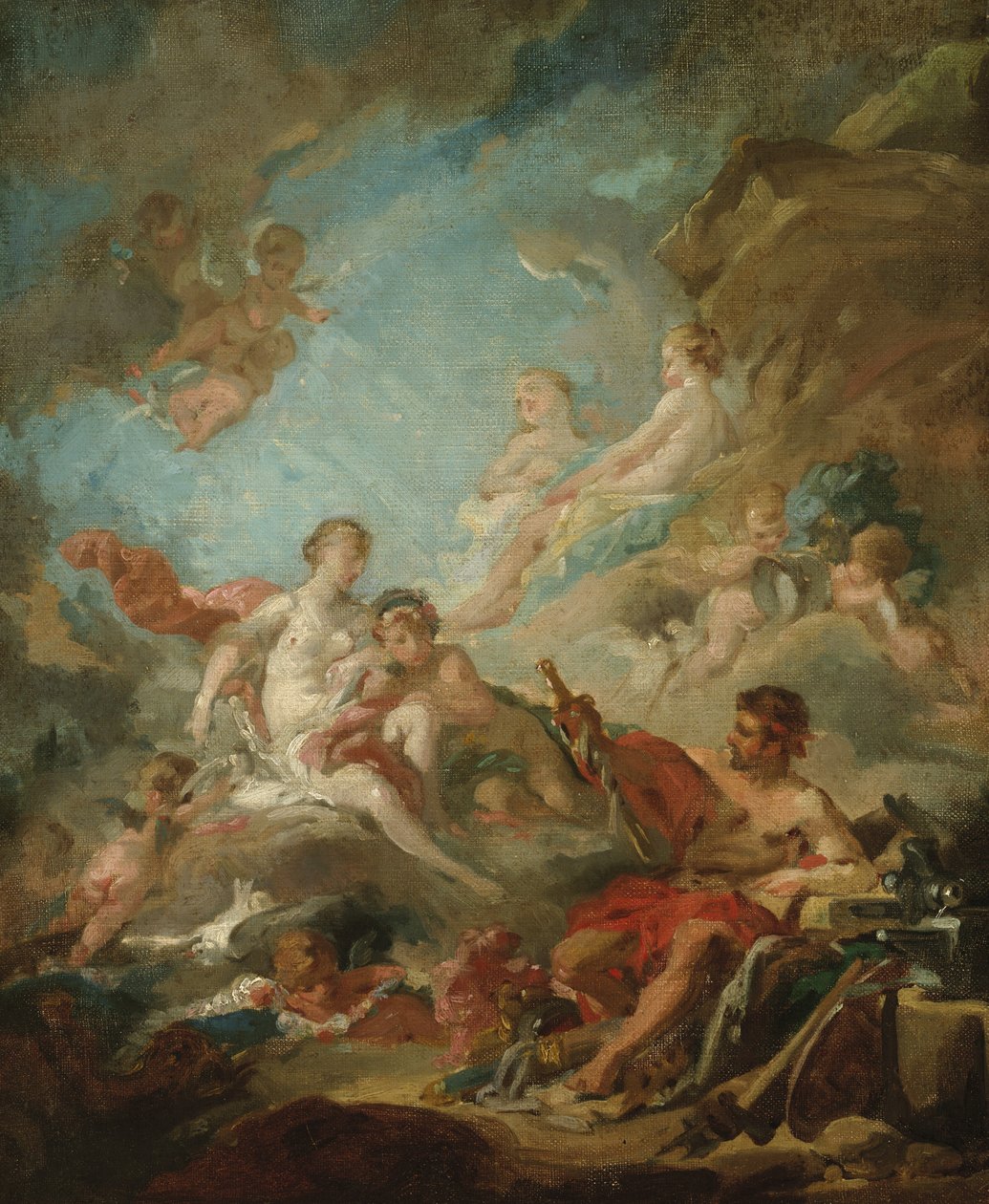 Venuše v dílně Vulcanu, 1757 od François Boucher
