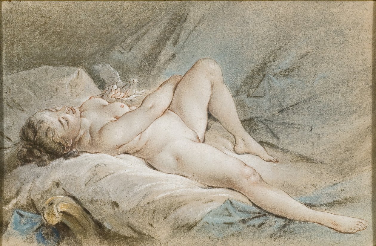 Venuše si hraje se dvěma holubicemi od François Boucher