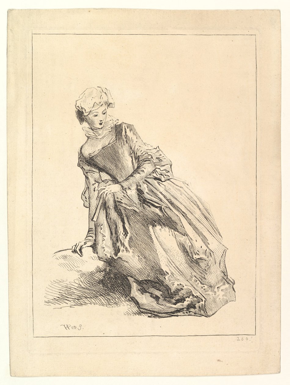 Žena nakloněná doleva, 1722-28. od François Boucher