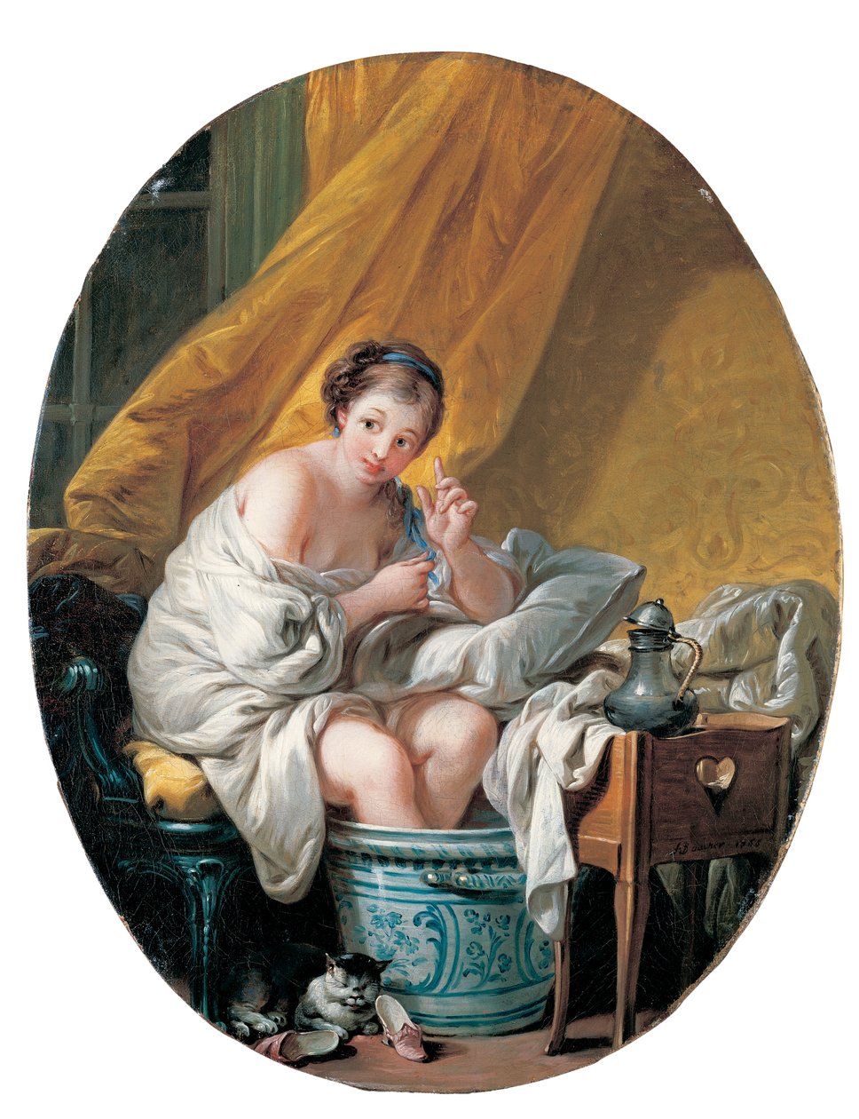 Mladá žena ve vaně nohou, 1766 od François Boucher