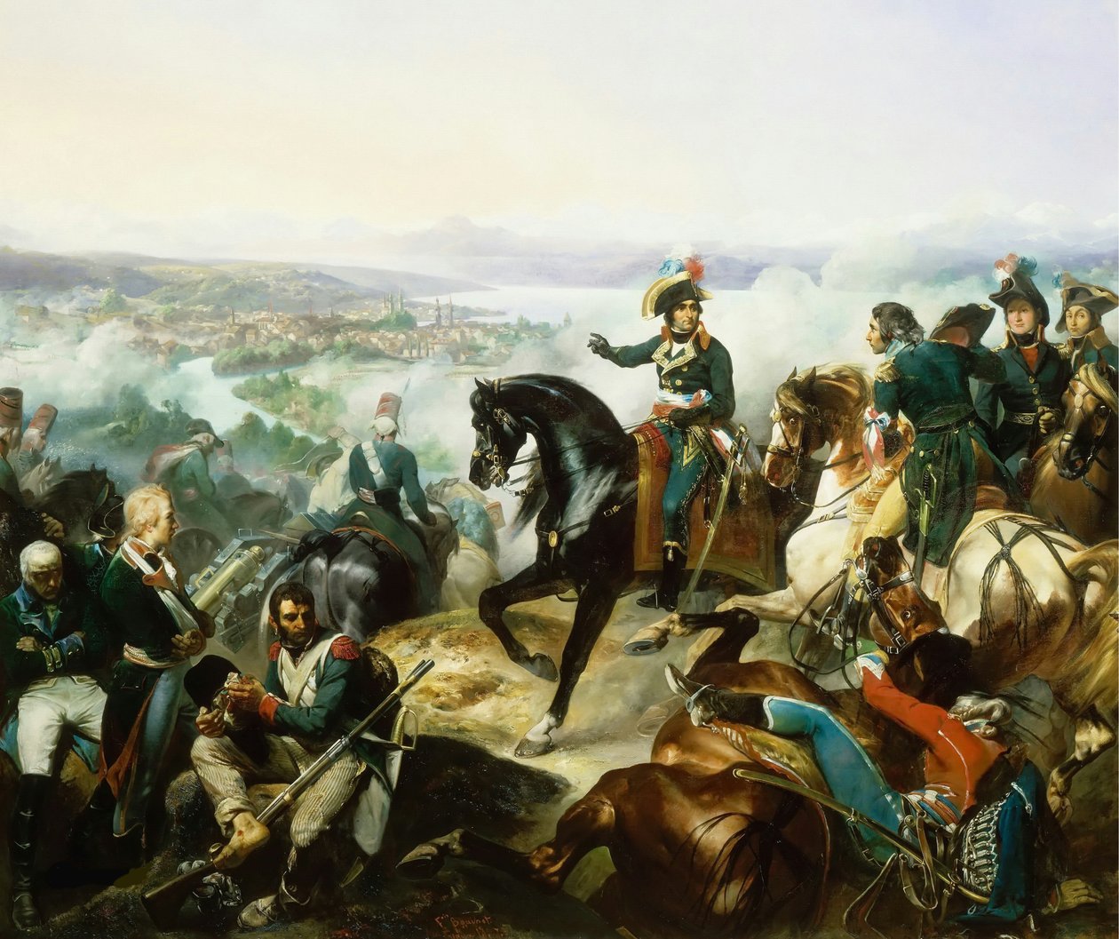Francouzština:  Bataille de Zurich, le 25 septembre 1799 Bitva u Curychu, 25. září 1799. od Francois Bouchot