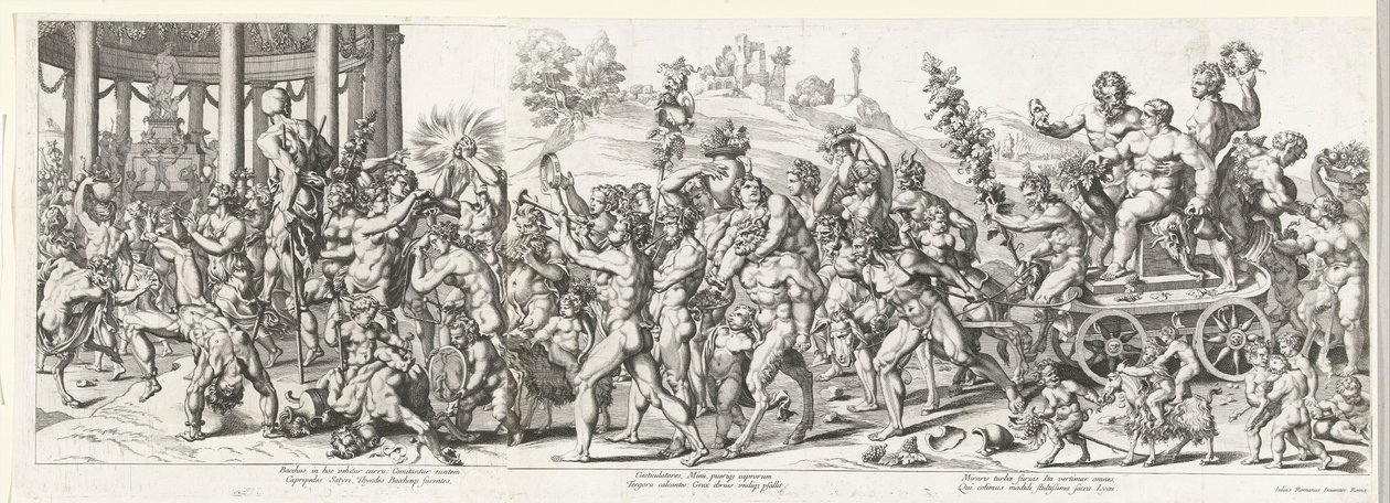 Triomf van Bacchus od François Chauveau (attributed to)