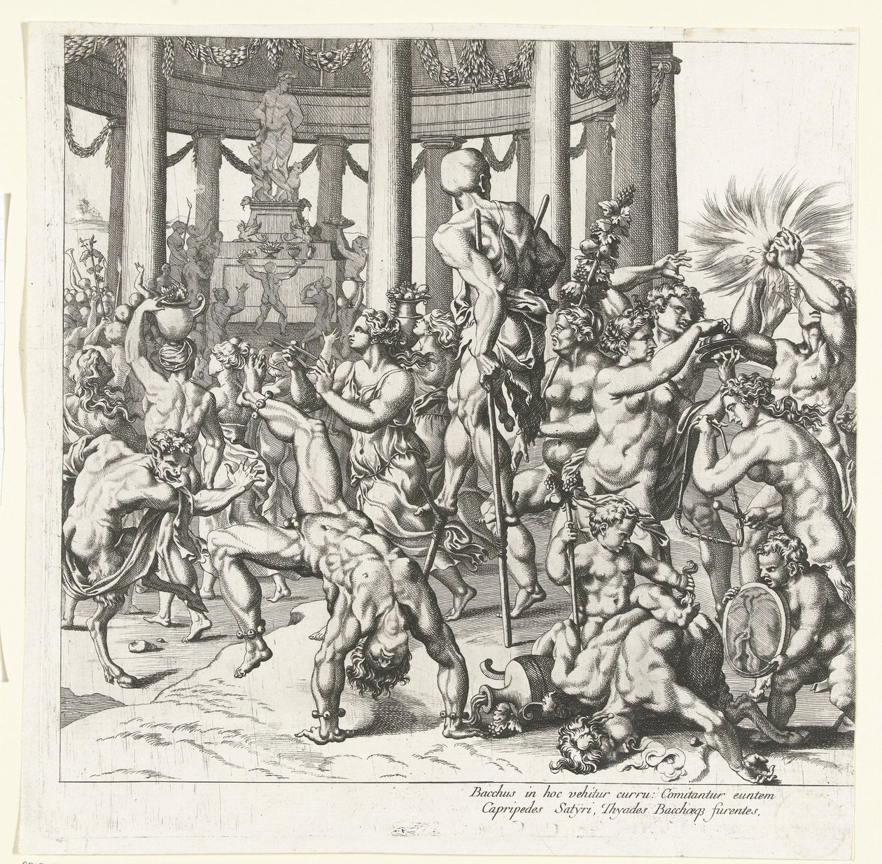 Bacchův triumf, levá polovina od François Chauveau (attributed to)