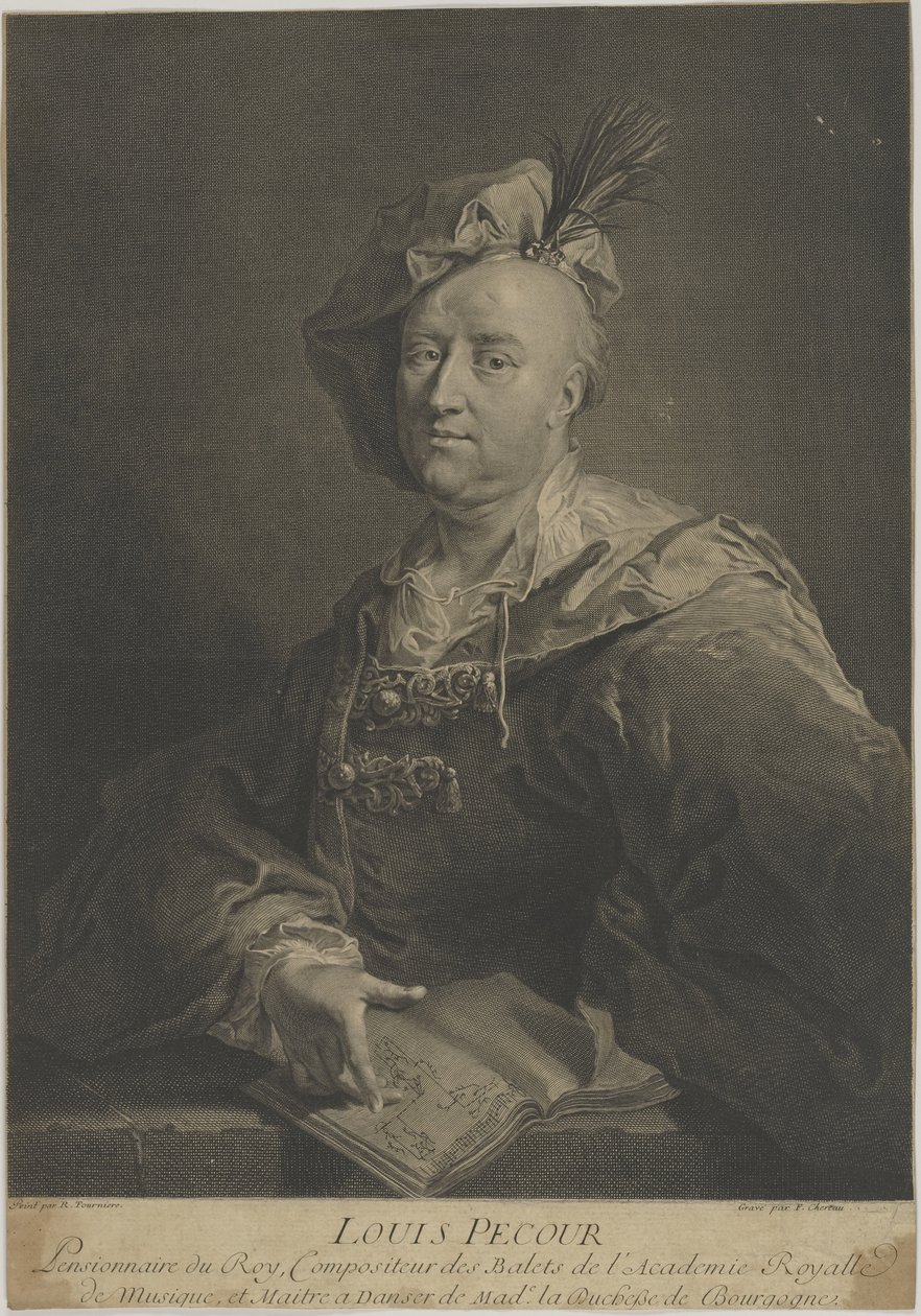 Portrét tanečníka a choreografa Louise Pécoura 1653-1729, cca 1720. od François Chereau