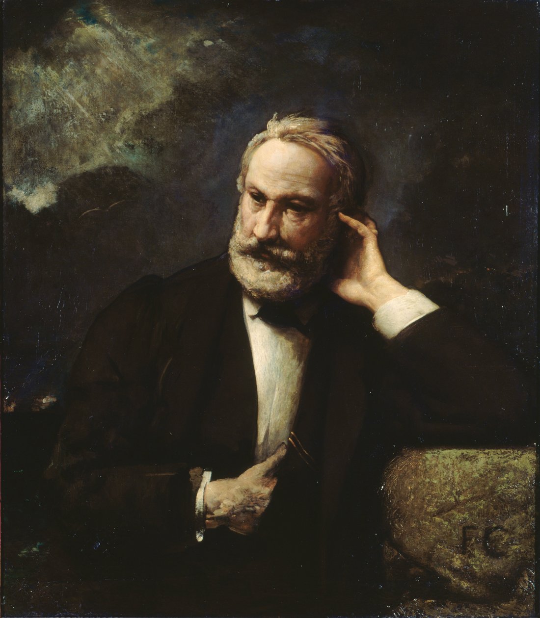 Portrét Victora Huga 1802-1885, cca 1868. od François Chifflart