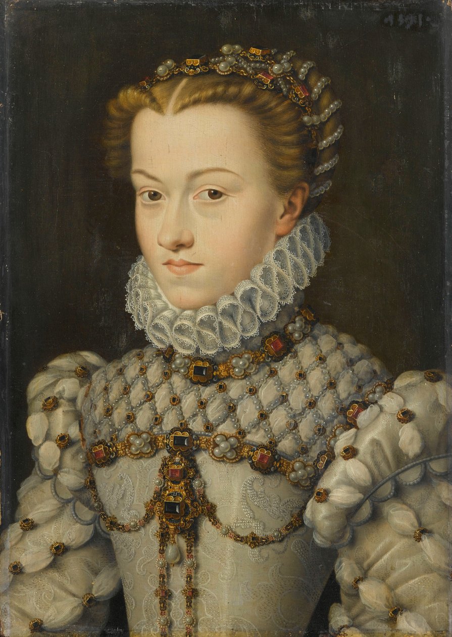 Alžběta Rakouská 15541592, královna Francie, cca 1571-1572 od François Clouet