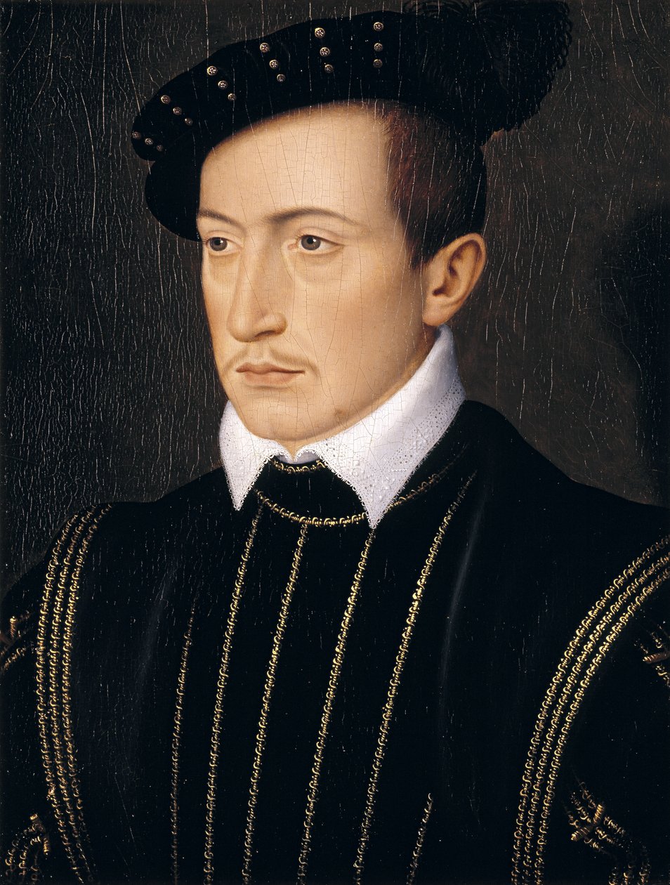 Guy XVIII, Comte de Laval, kolem 1540 (olej na dubovém panelu) od François Clouet