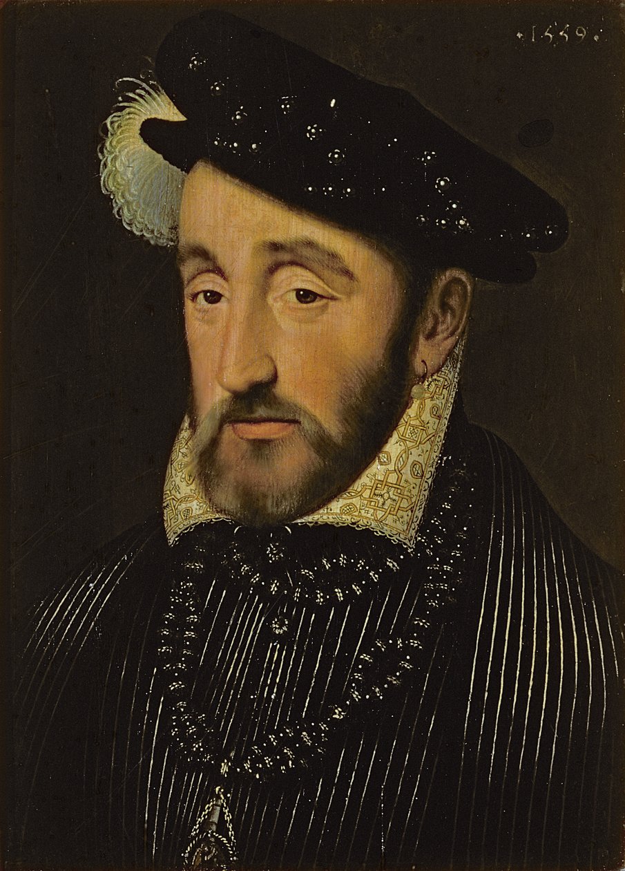 Portrét francouzského Jindřicha II (1519-59), 1559 od François Clouet
