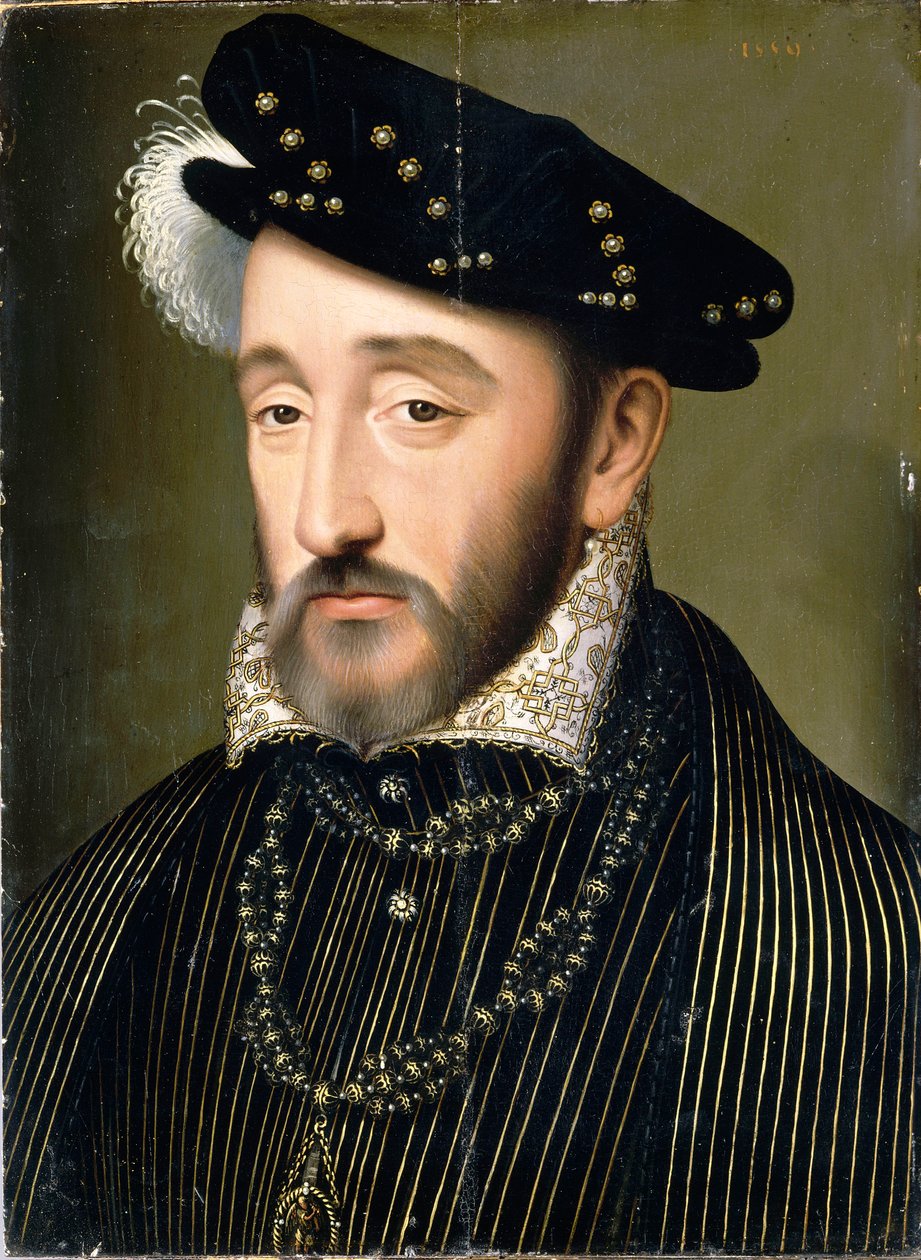 Portrét francouzského krále Jindřicha II. 1519-1559, 1547. od François Clouet