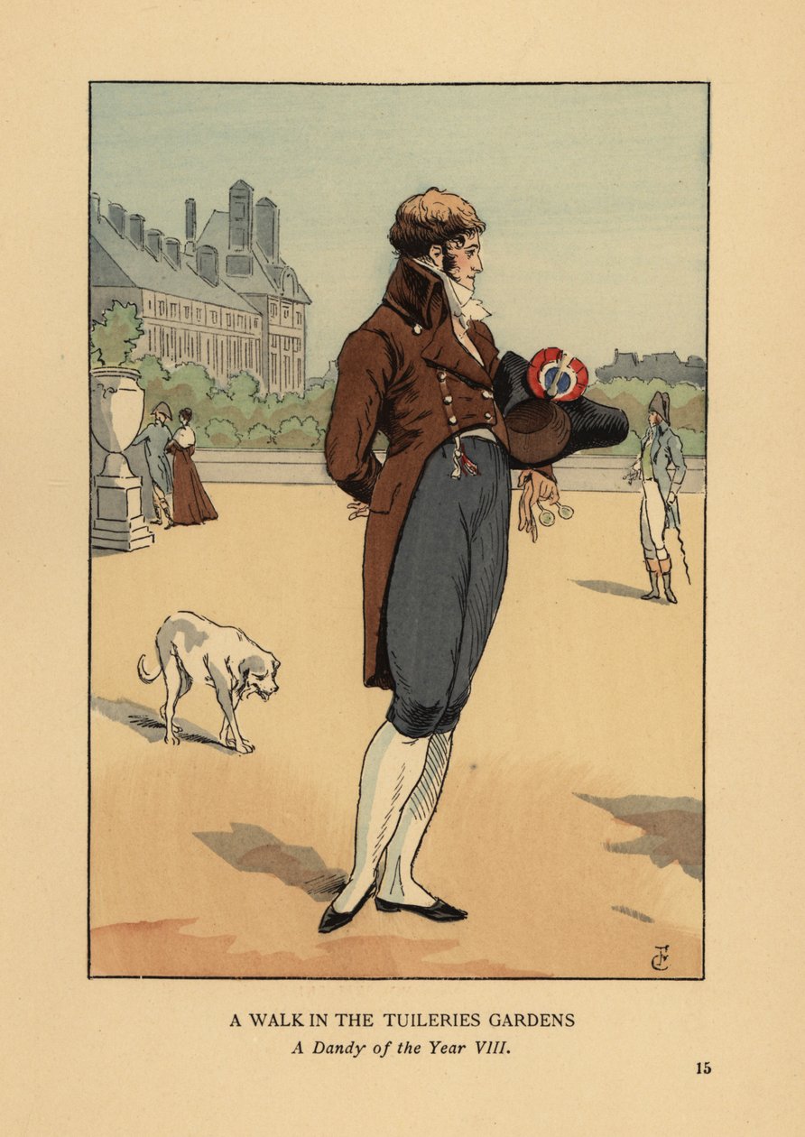 Procházka v Tuilerijských zahradách. Dandy roku VIII od François Courboin