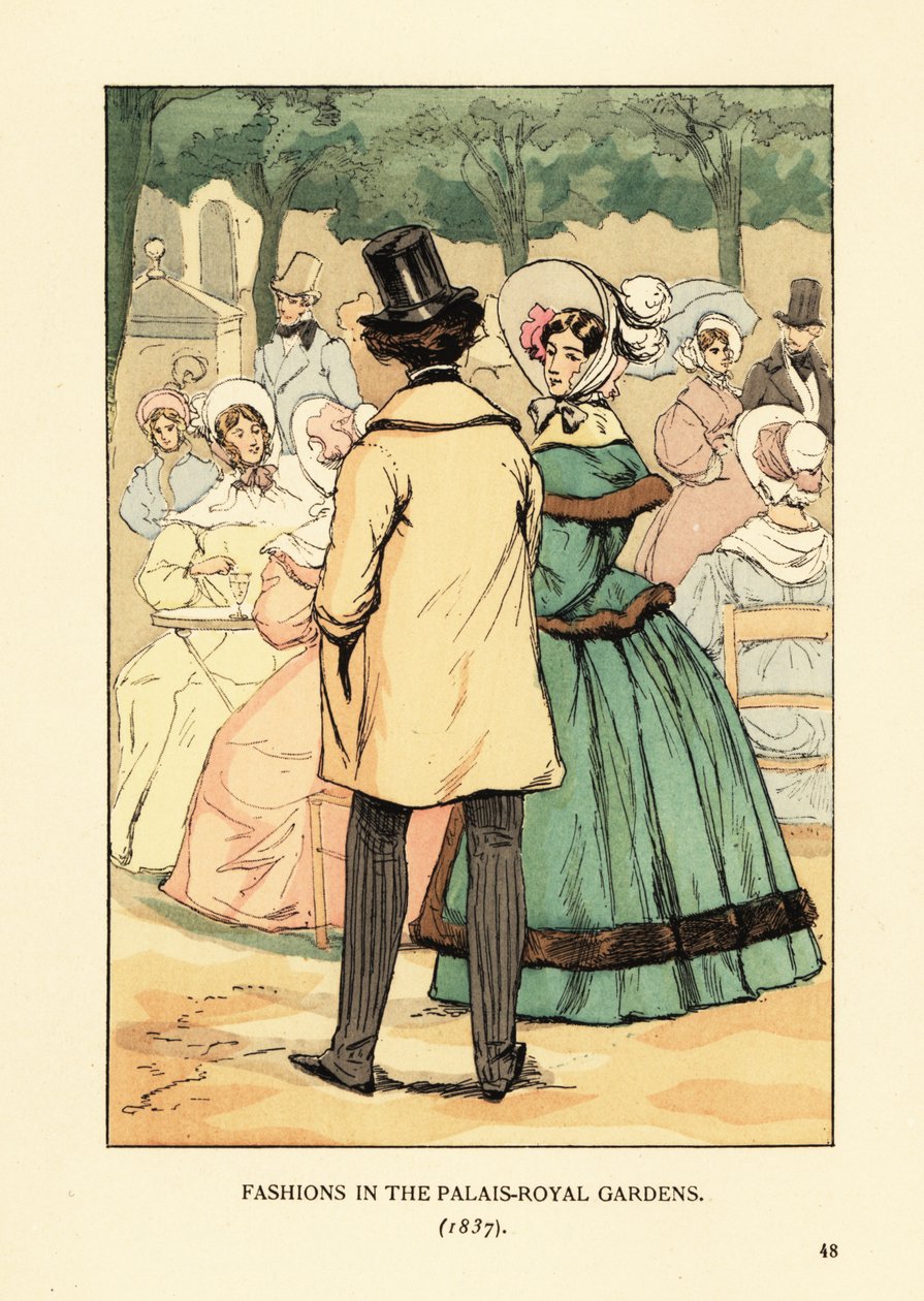 Móda v Palais-Royal Gardens od François Courboin