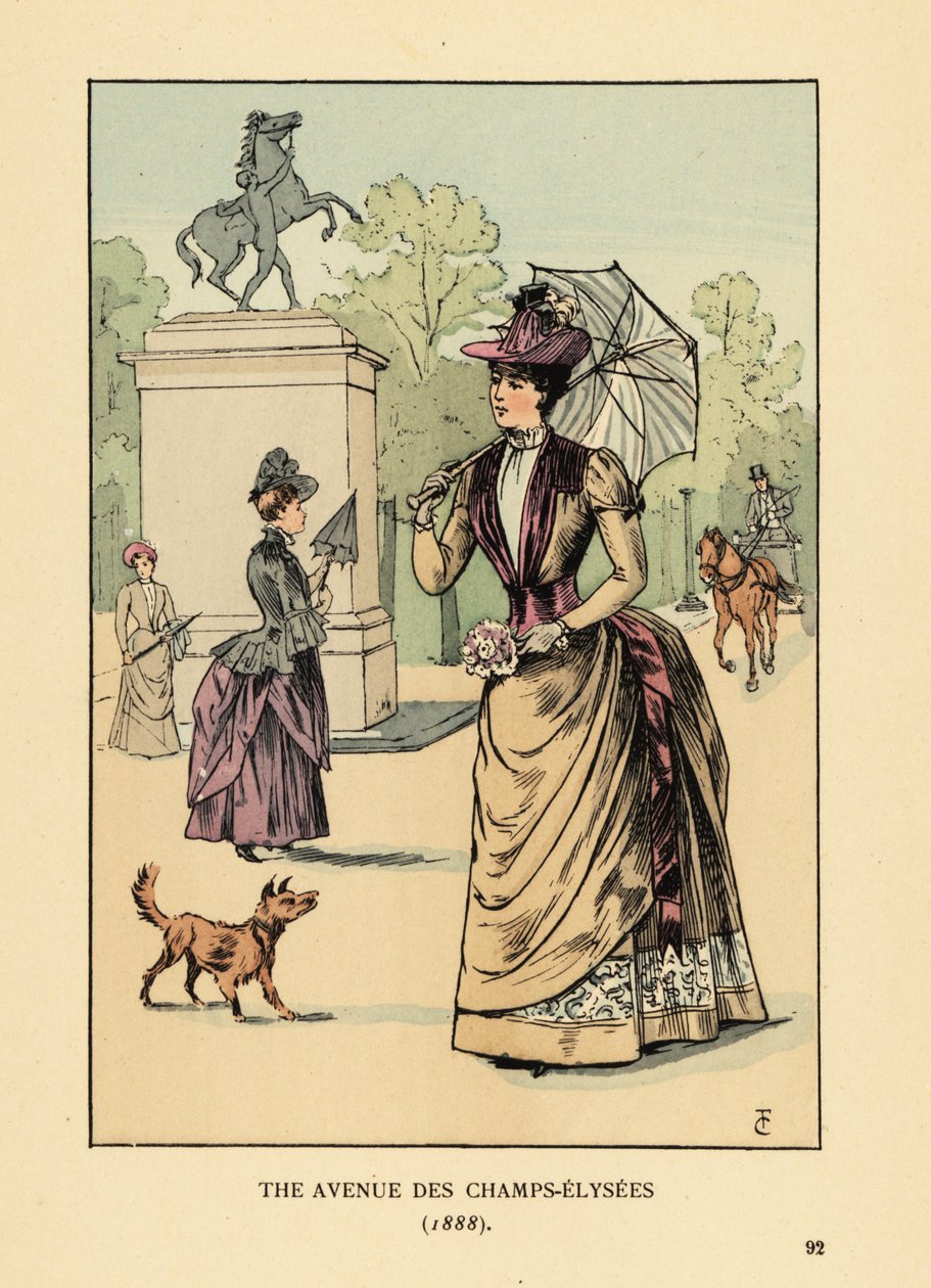 Avenue des Champs-Elysées v roce 1888 od François Courboin