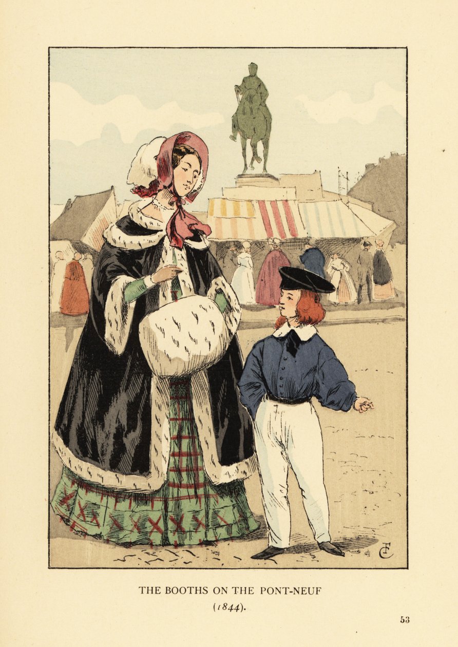 Stánky na Pont Neuf v Paříži od François Courboin
