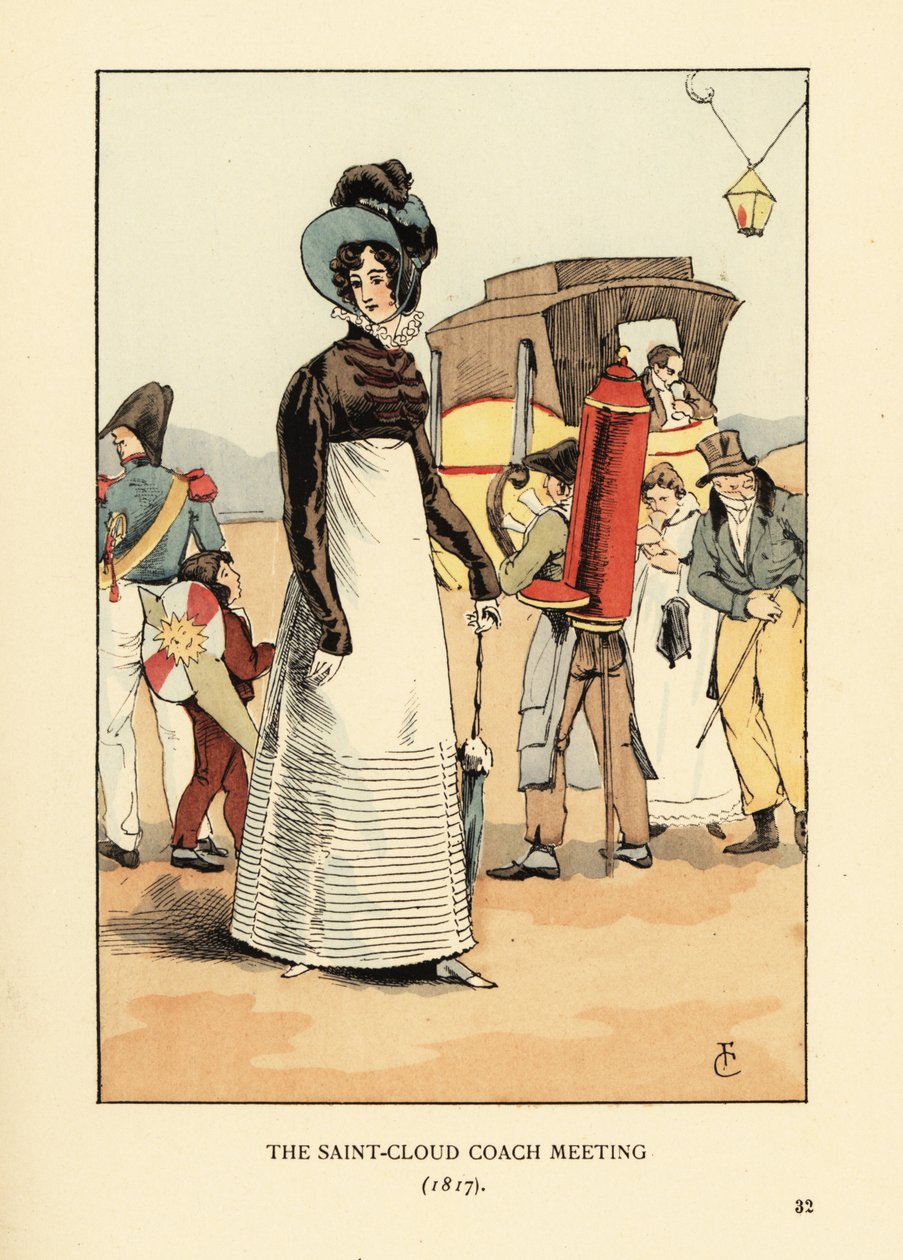 Žena čeká na trenéra. Setkání trenérů Saint-Cloud od François Courboin