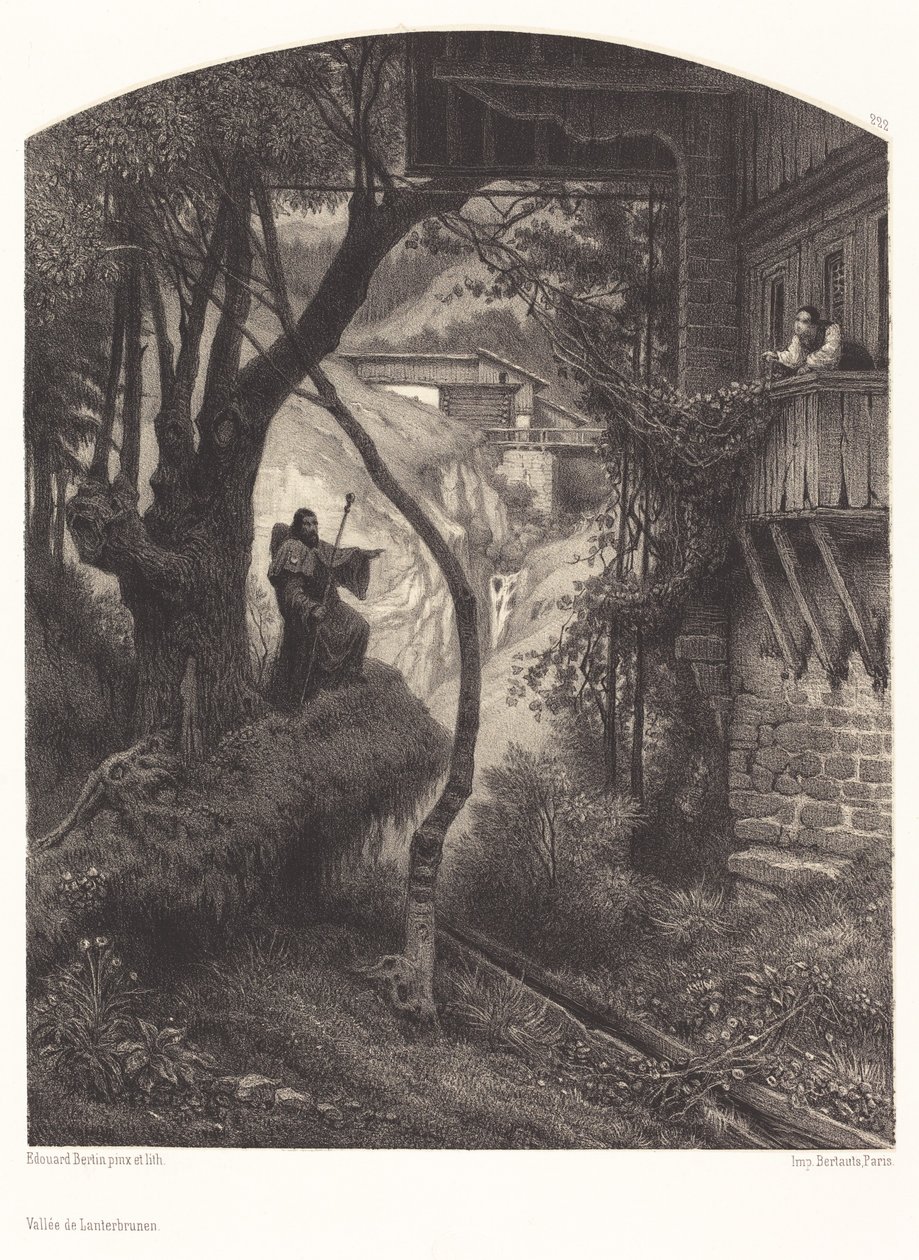 Údolí Lauterbrunnen od François Edouard Bertin