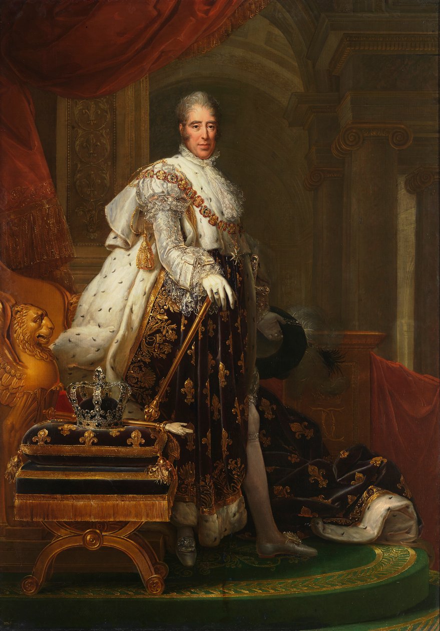 Francouzsky: Charles X en habits de sacre Karel X Francouzský od François Gérard