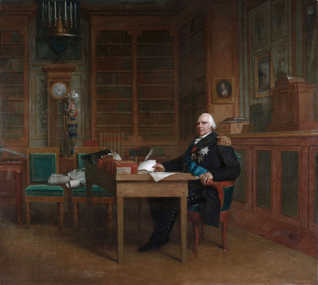 Král Ludvík XVIII. ve své pracovně v Tuileriích od François Gérard