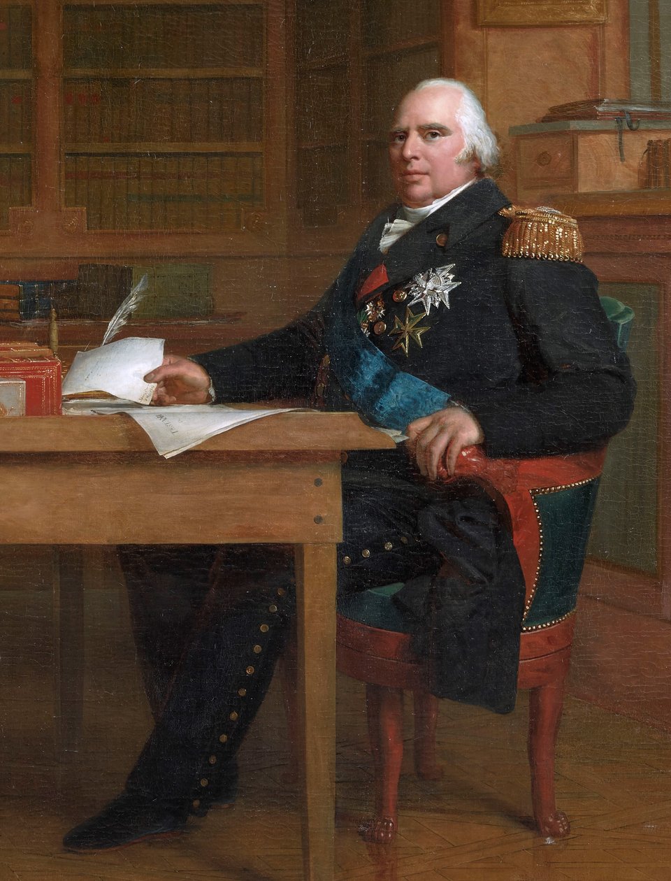 Král Ludvík XVIII. ve své pracovně v Tuileriích od François Gérard