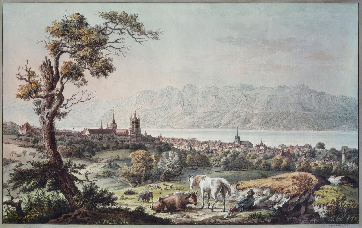 Vue de Lausanne depuis Beaulieu von François Guillaume Lardy