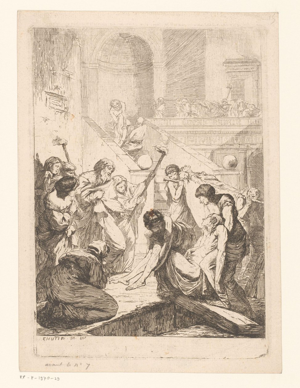 Pohřbívání mrtvých Seven Labors of Mercy (název série) Les sept oeuvres de miséricorde (název série) od François Hutin