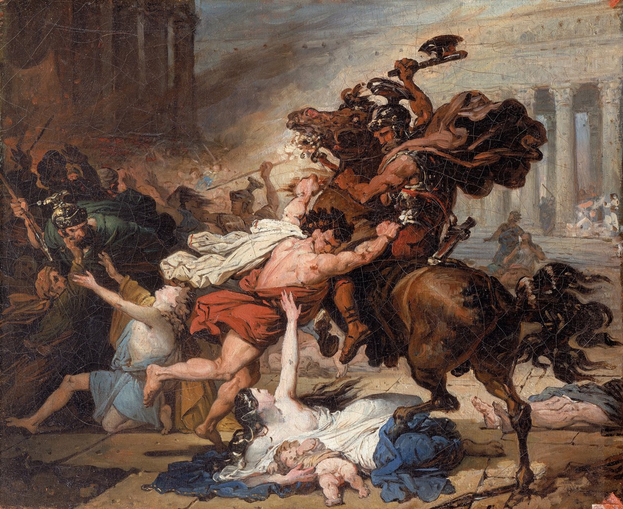 Zničení Jeruzaléma studiem Římanů, 1824 od François Joseph Heim