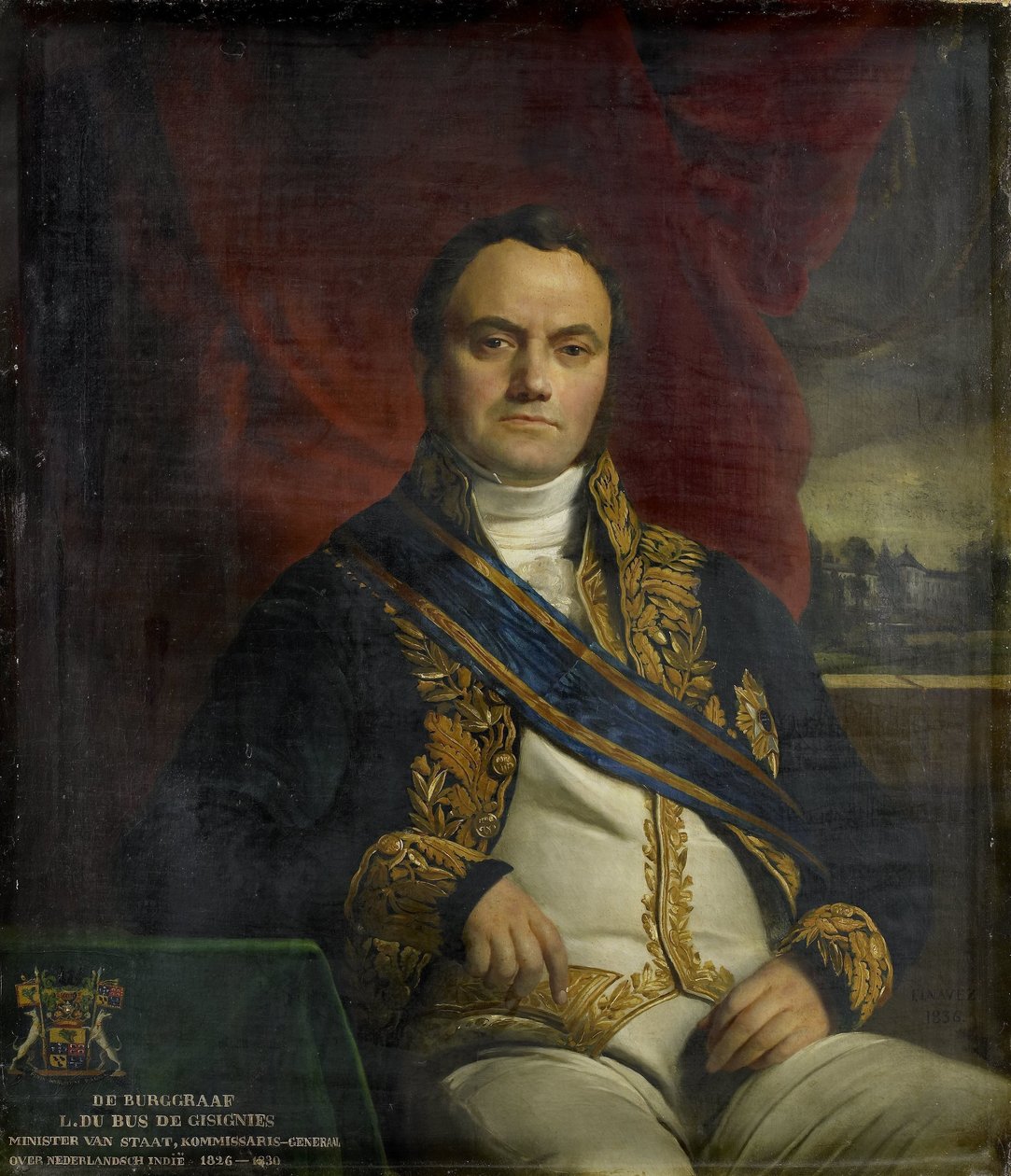 Portrét Leonarda Petera Josepha, vikomta autobusu Gisignies, generálního komisaře od François Joseph Navez