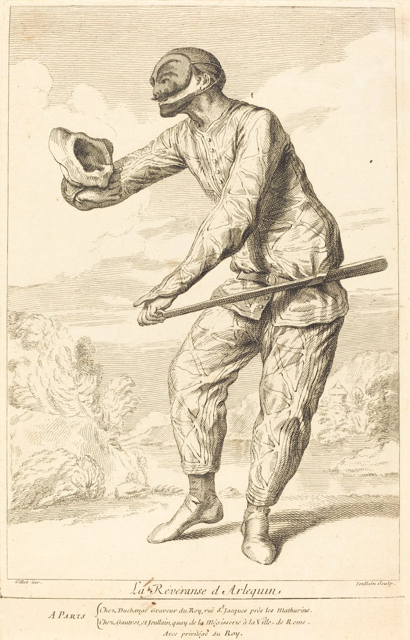 Harlekýnova úcta od François Joullain after Claude Gillot