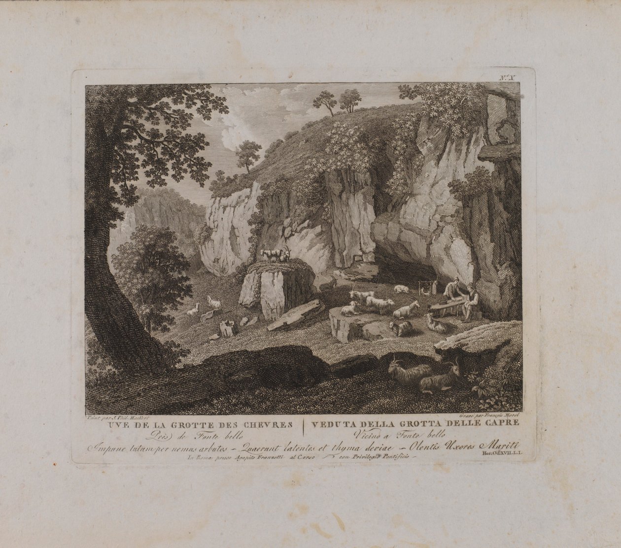 Uve (sic) Grotte des Chevres (č. X) od François Morel