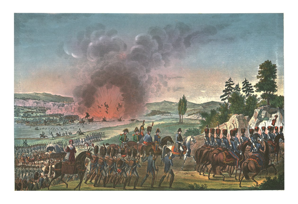 Ústup Francouzů po bitvě u Lipska, 19. října 1813, c1850 od François Pigeot