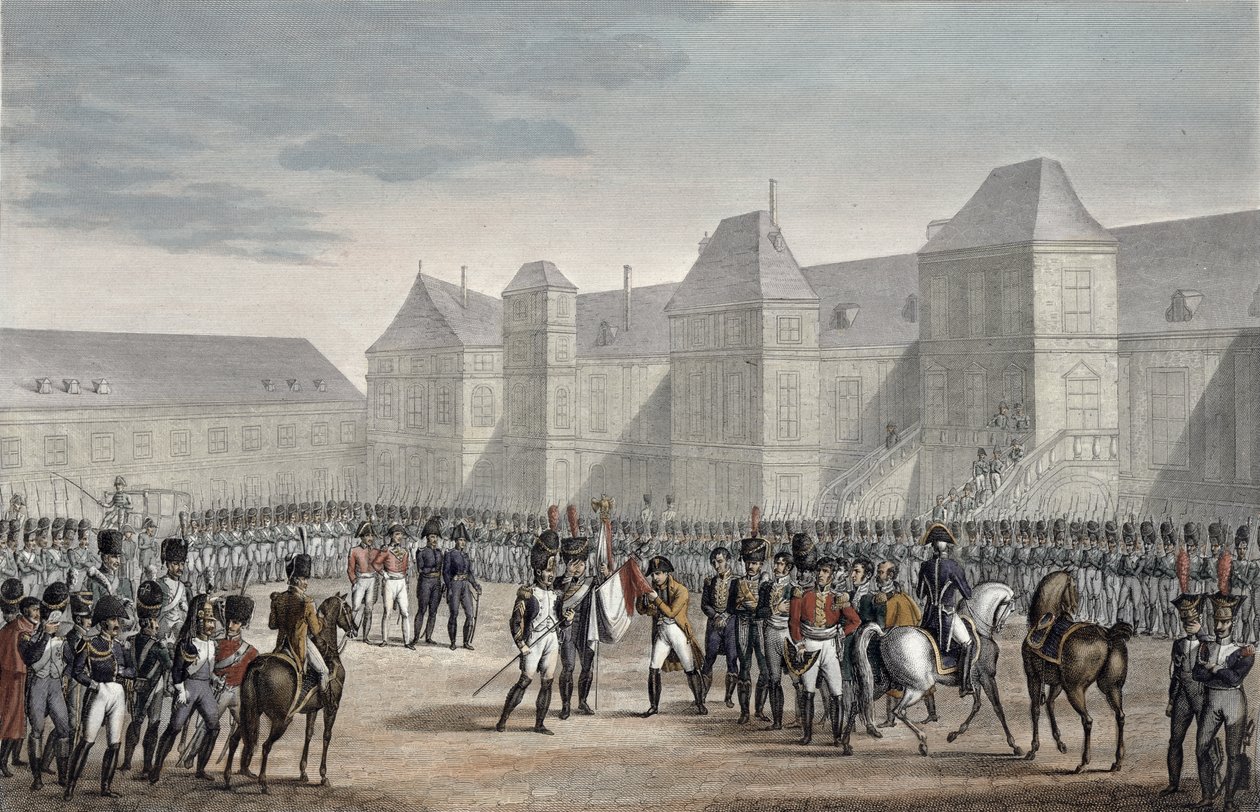 Abdikace Napoleona a jeho odchod z Fontainebleau na Elbu, 20. dubna 1814 od François Pigeot