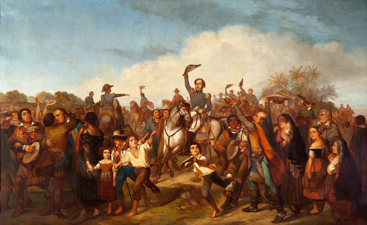 Vyhlášení nezávislosti Brazílie od Francois Rene Moreaux