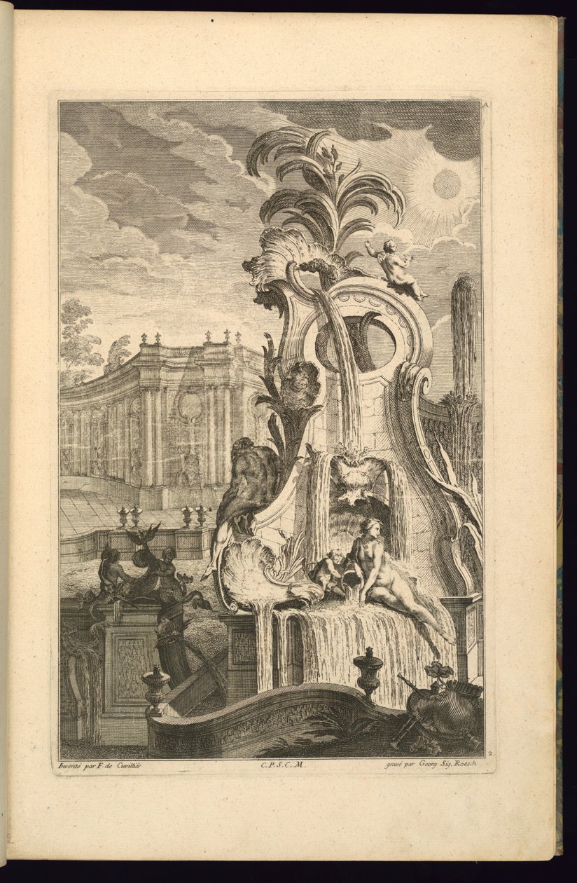 Design pro fontánu s Venuší od François de Cuvilliés the Elder