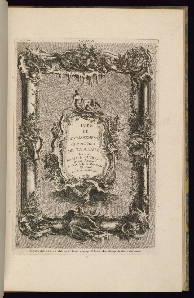 Design pro rám a kartuši od François de Cuvilliés the Elder