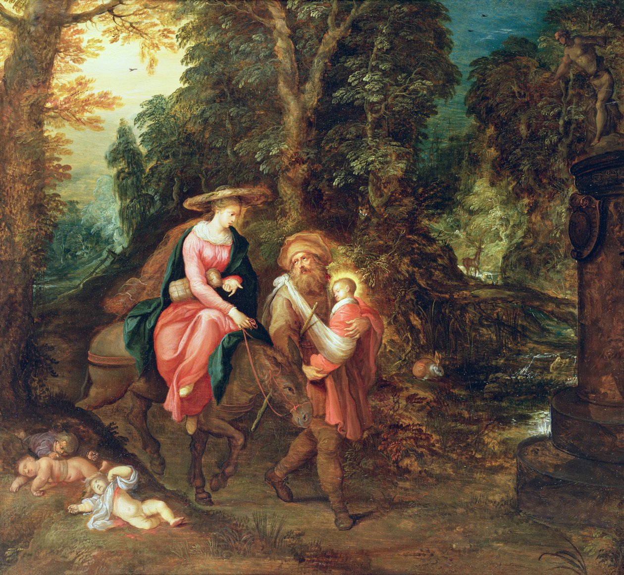 Útěk do Egypta (panel) od Abraham Govaerts