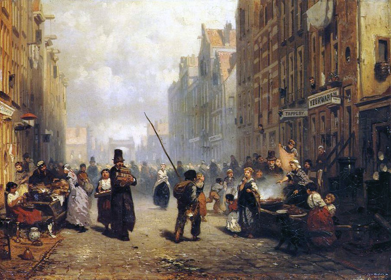 Amsterdam, židovská čtvrť od Frans Arnold Breuhaus de Groot