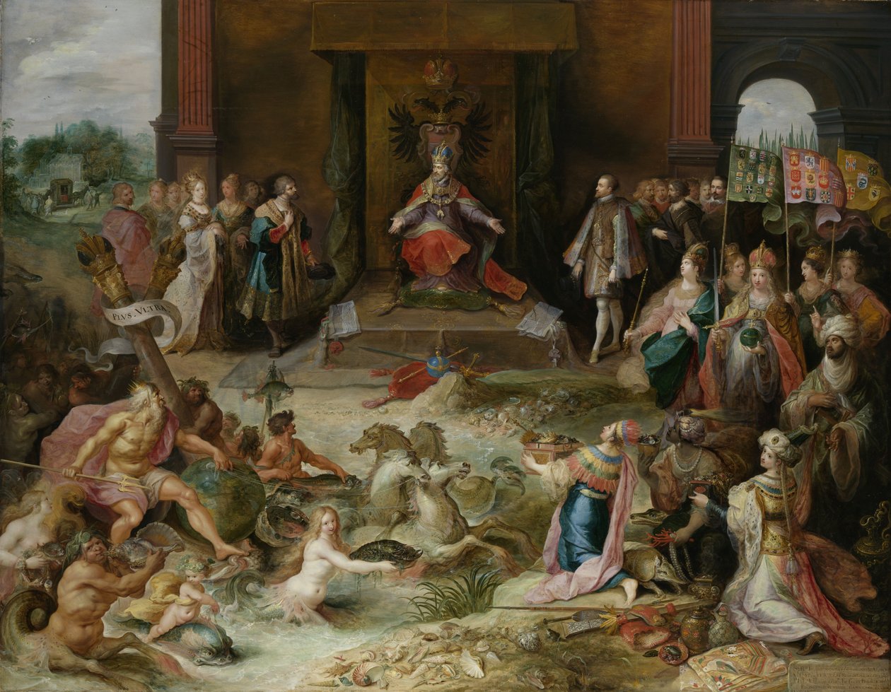 Alegorie na Abdikaci císaře Karla V. v Bruselu od Frans Francken the Younger  