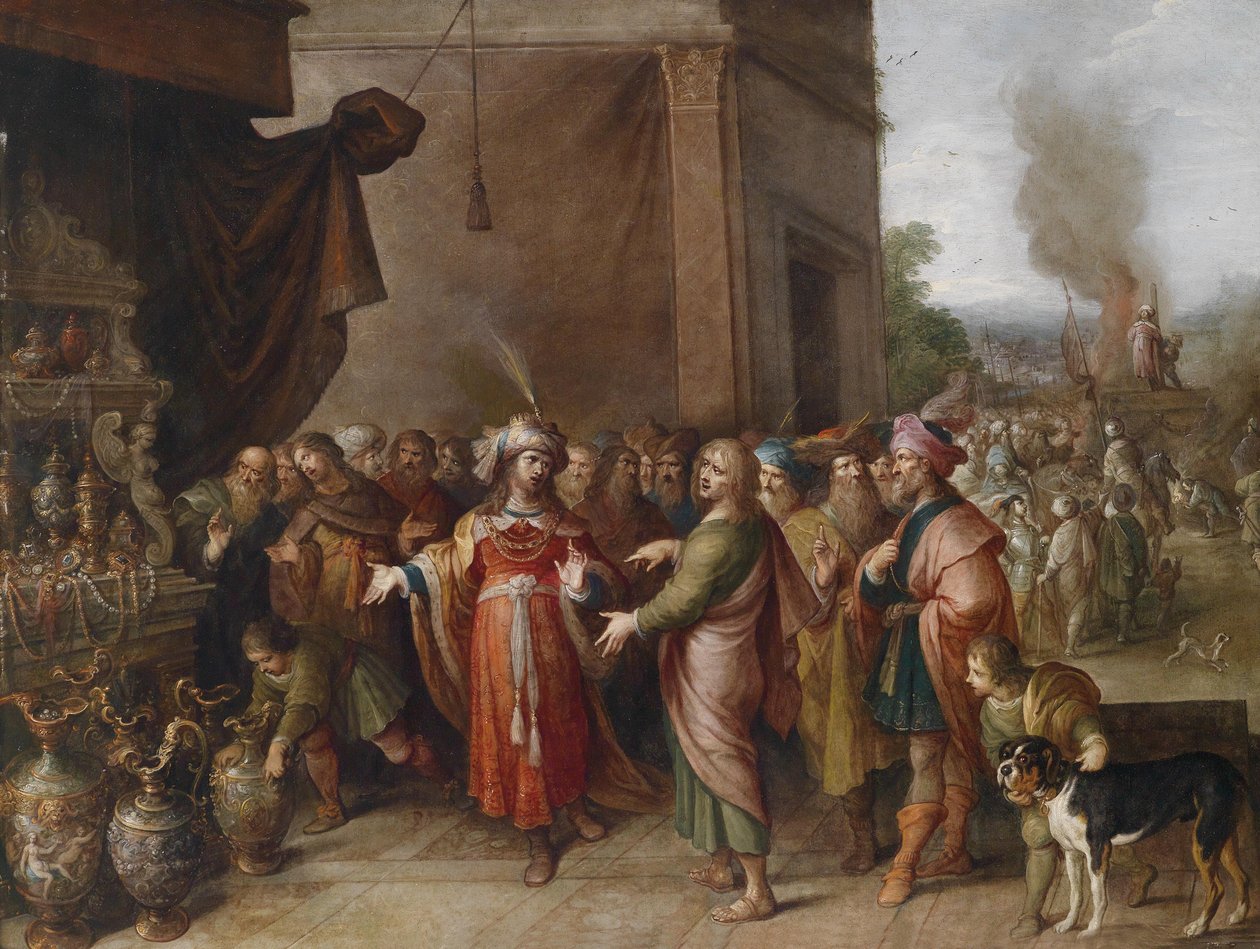 Croesus ukazuje Solonovi jeho poklady od Frans II Francken the Younger