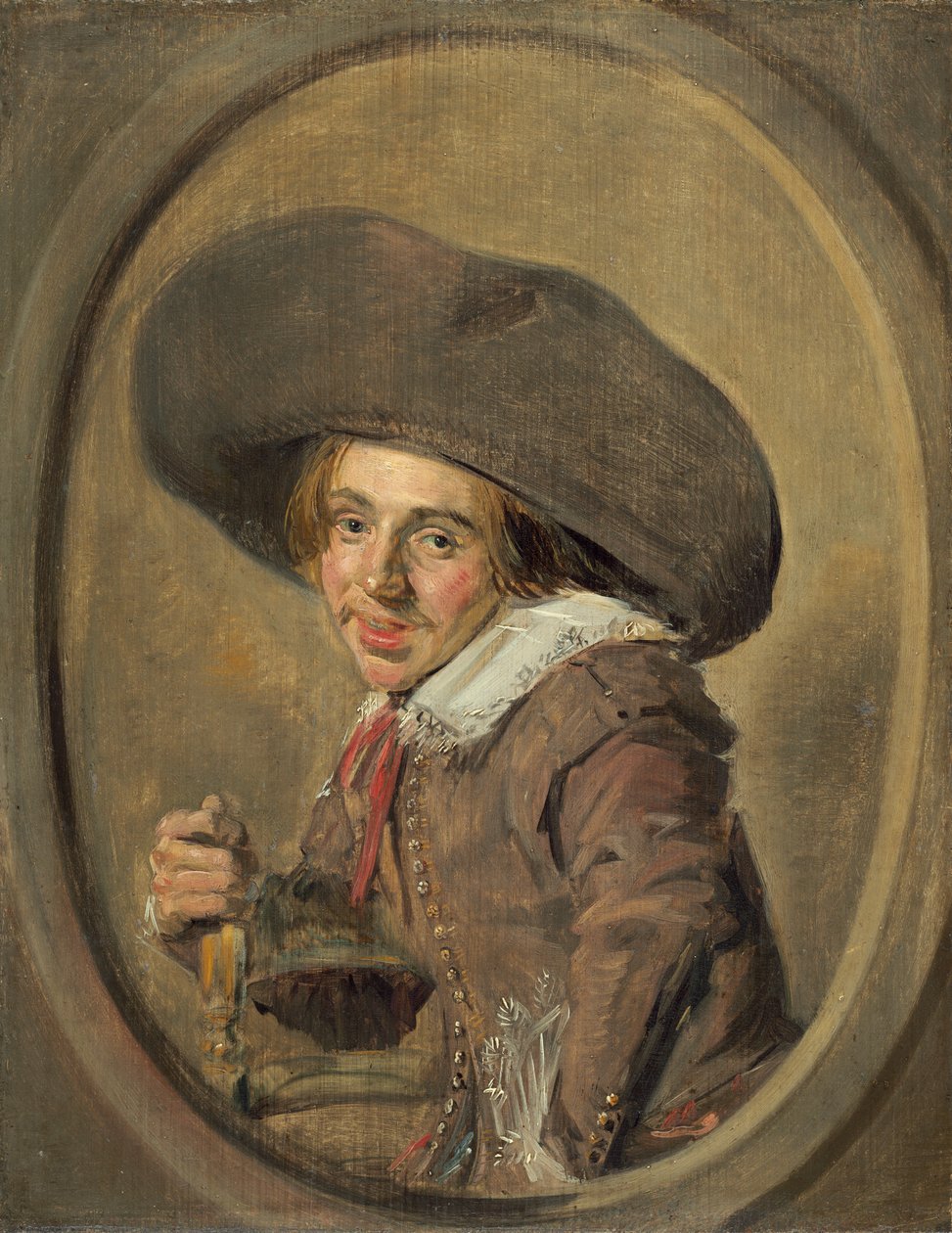 Mladý muž ve velkém klobouku od Frans Hals