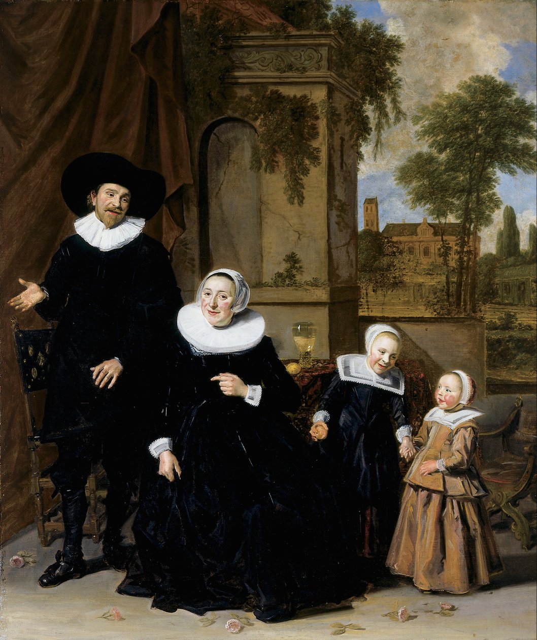 Portrét holandské rodiny od Frans Hals
