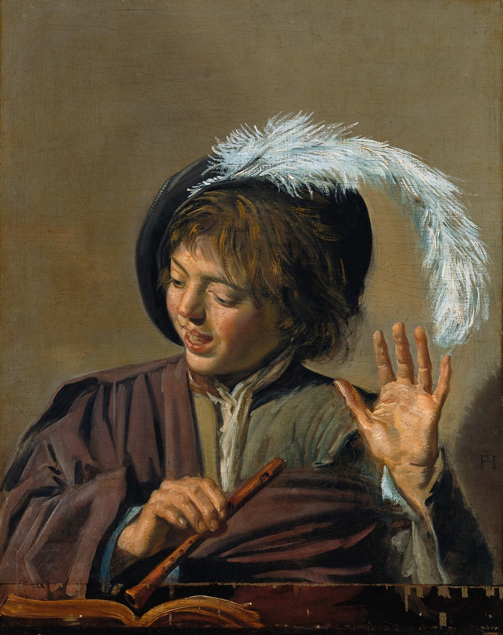 Zpívající chlapec s flétnou od Frans Hals