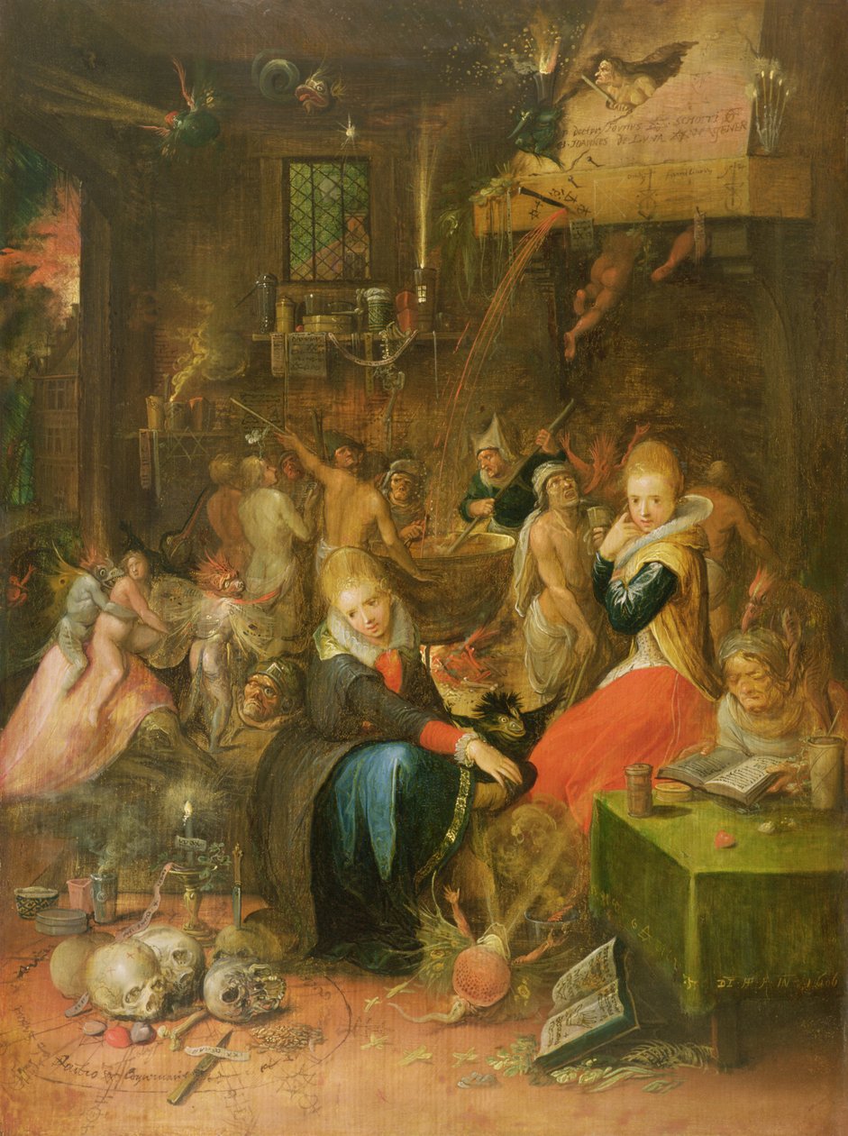 Scéna zaříkávání, 1606 od Frans II Francken the Younger