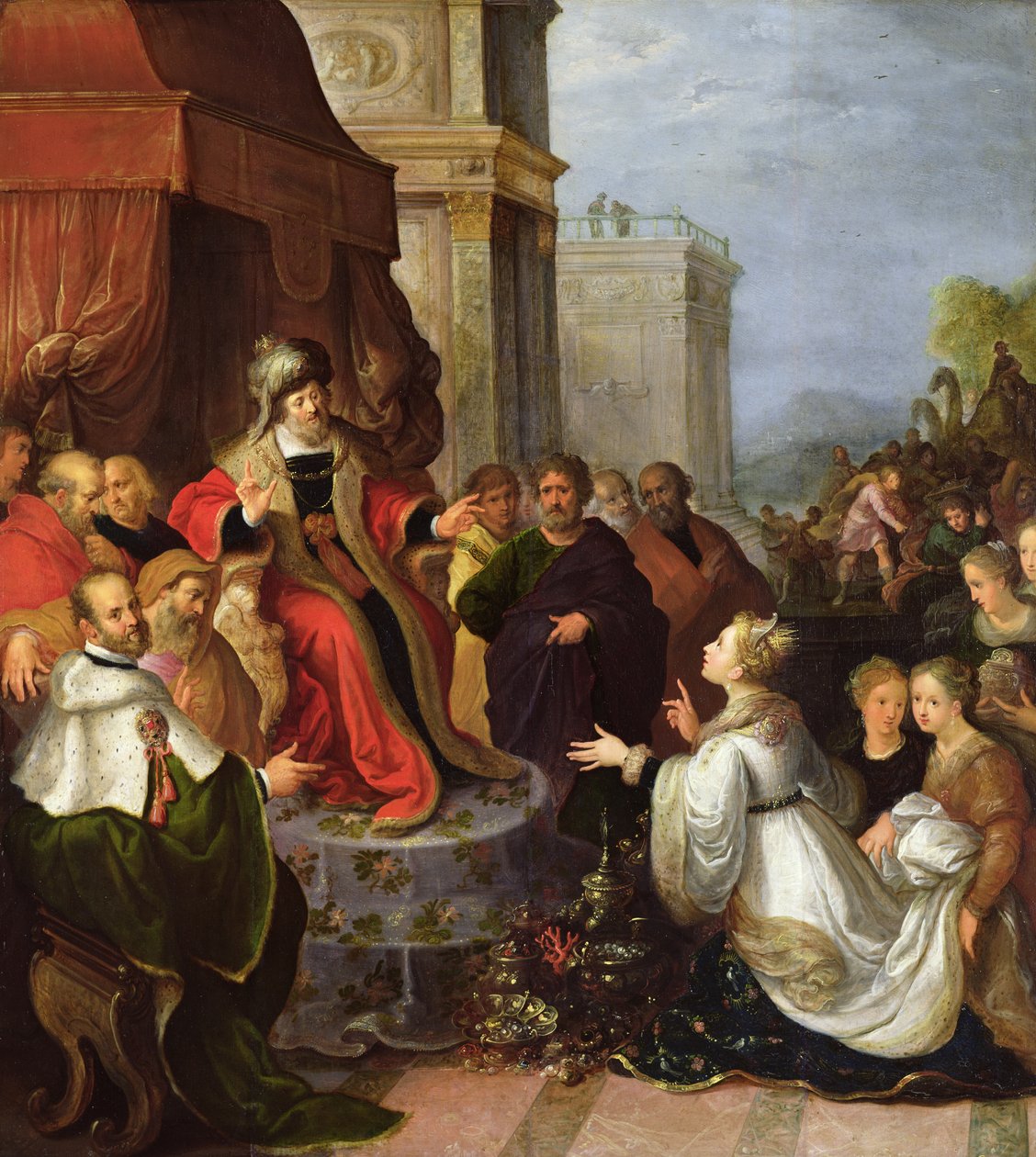 Šalomoun a královna ze Sáby od Frans II Francken the Younger