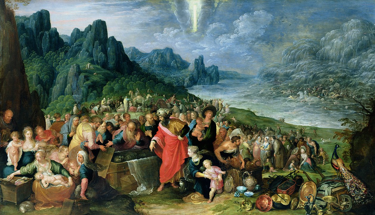 Izraelité na břehu Rudého moře, 1621 od Frans II Francken the Younger