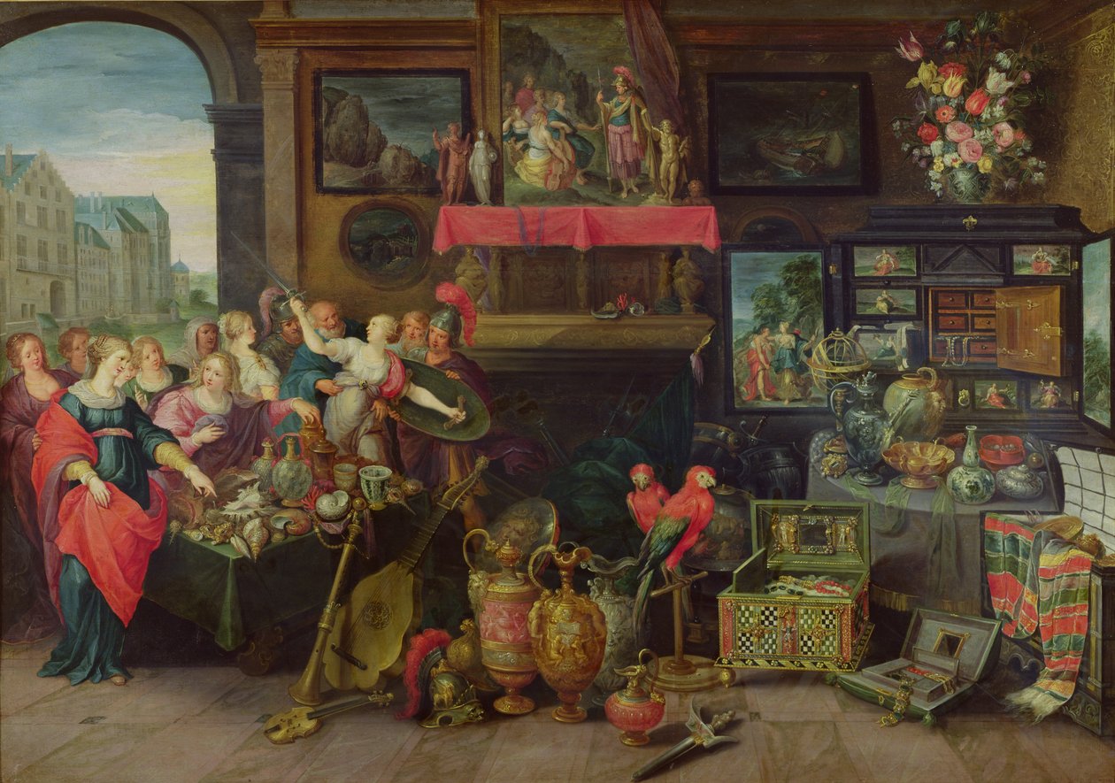 Odysseus poznává Achilla mezi Lykomedovými dcerami od Frans II Francken the Younger