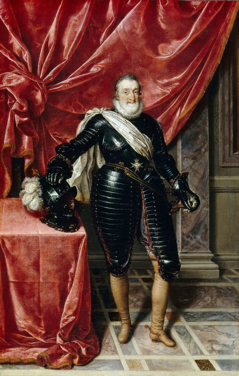 Jindřich IV. (1553-1610), francouzský král, v brnění od Frans Pourbus the Younger