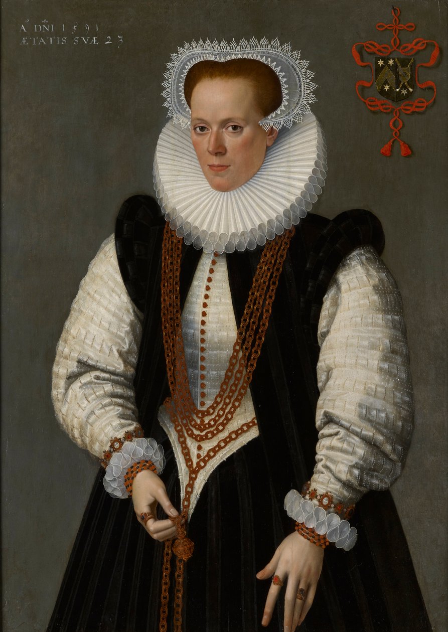 Portrét Marie de Huelstre, manželky Willema van Vyveho od Frans Pourbus the Younger