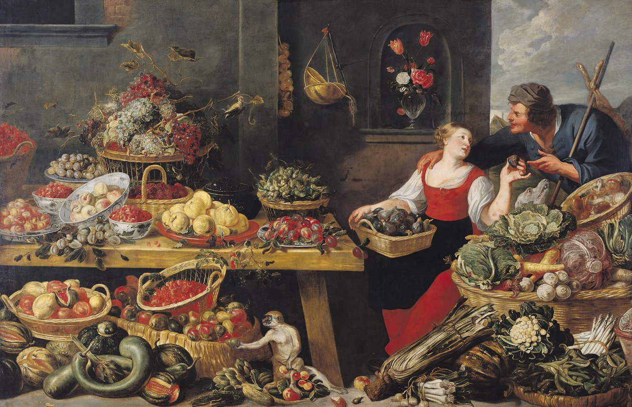 Trh s ovocem a zeleninou od Frans Snyders or Snijders